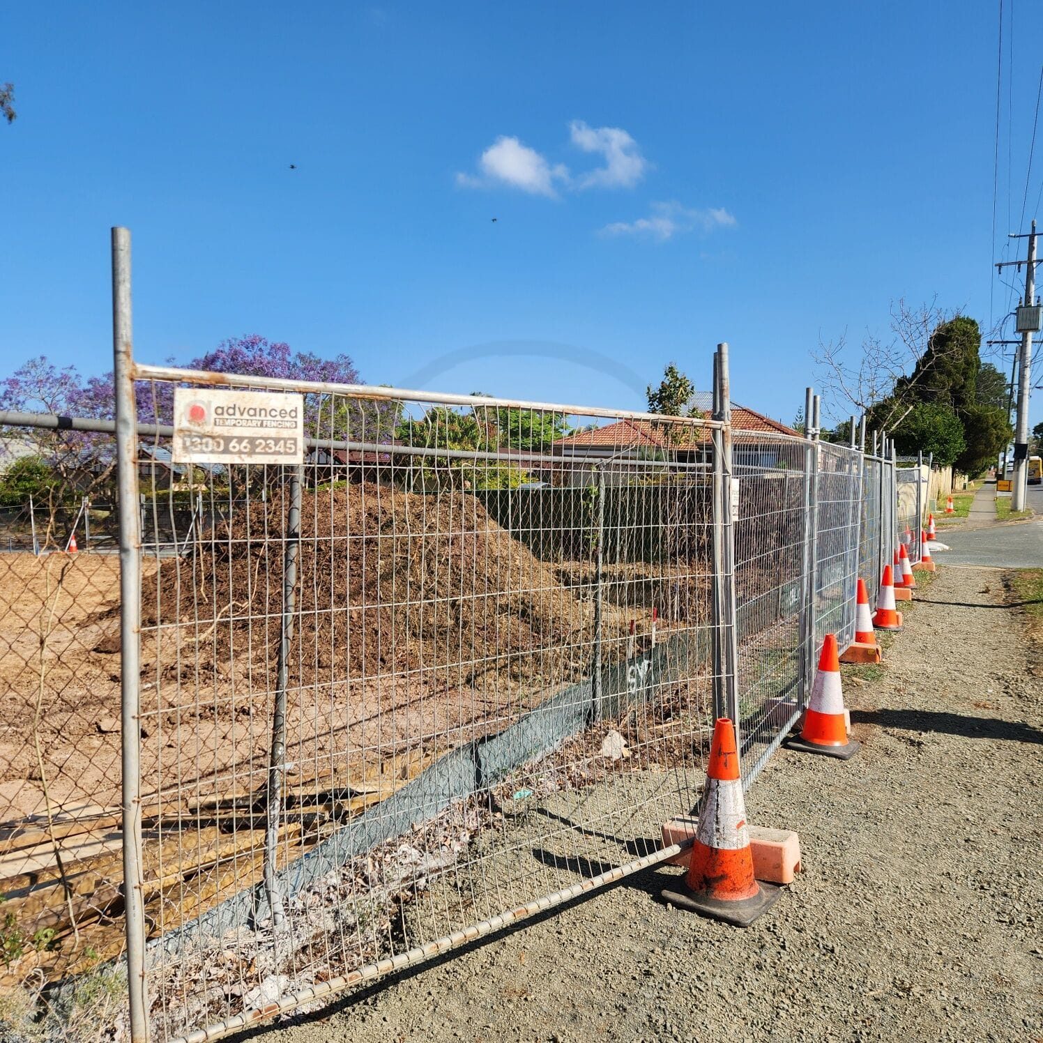 temporary fence 현장 사진